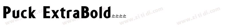Puck ExtraBold字体转换